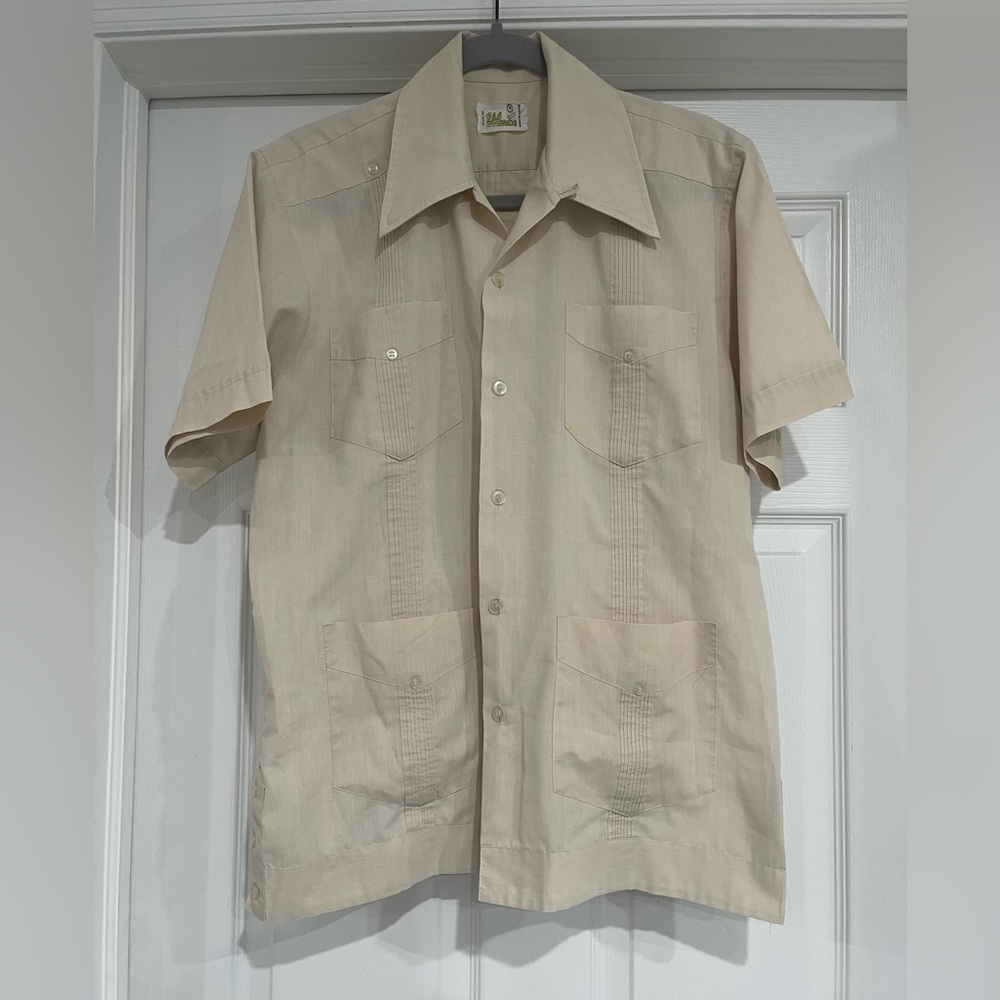 El Caribe Beige Button-Up Shirt